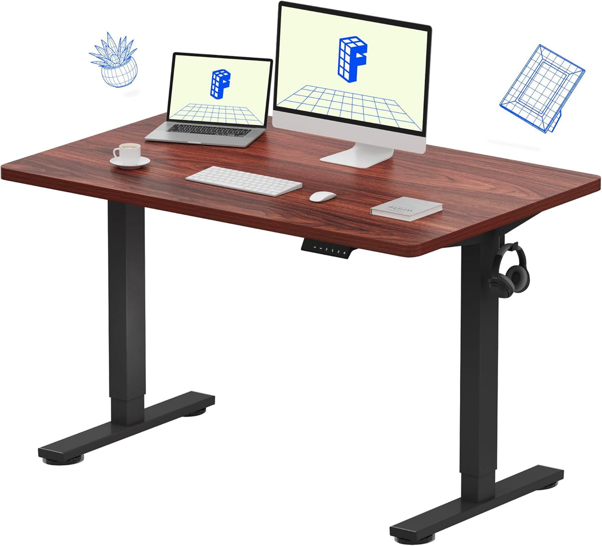 FLEXISPOT Electric Standing Desk With Whole-Piece Desktop - EN1
