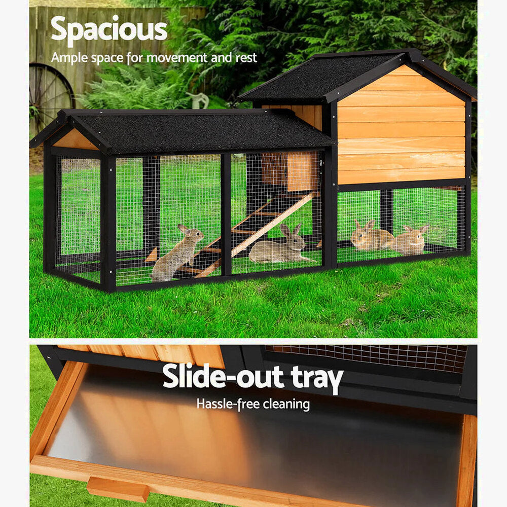 i.Pet Extra Large Wooden Outdoor Chicken Coop Rabbit Hutch With Run