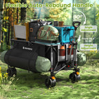 Raynesys Foldable Wagon Cart 300L 440 lbs Black & Gray