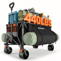 Raynesys Foldable Wagon Cart 300L 440 lbs Black & Gray