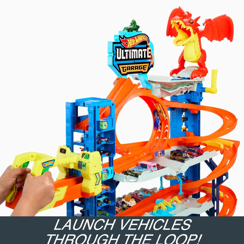 Hot Wheels City Ultimate Garage Playset With 2 Die-Cast Cars And Storage For 50+ Cars