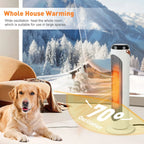 PTC Oscillating Ceramic Space Heater 1500W With Remote And 24-Hour Timer - White