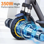 Electric Scooter With Solid Tires And Dual Braking - 350W/500W