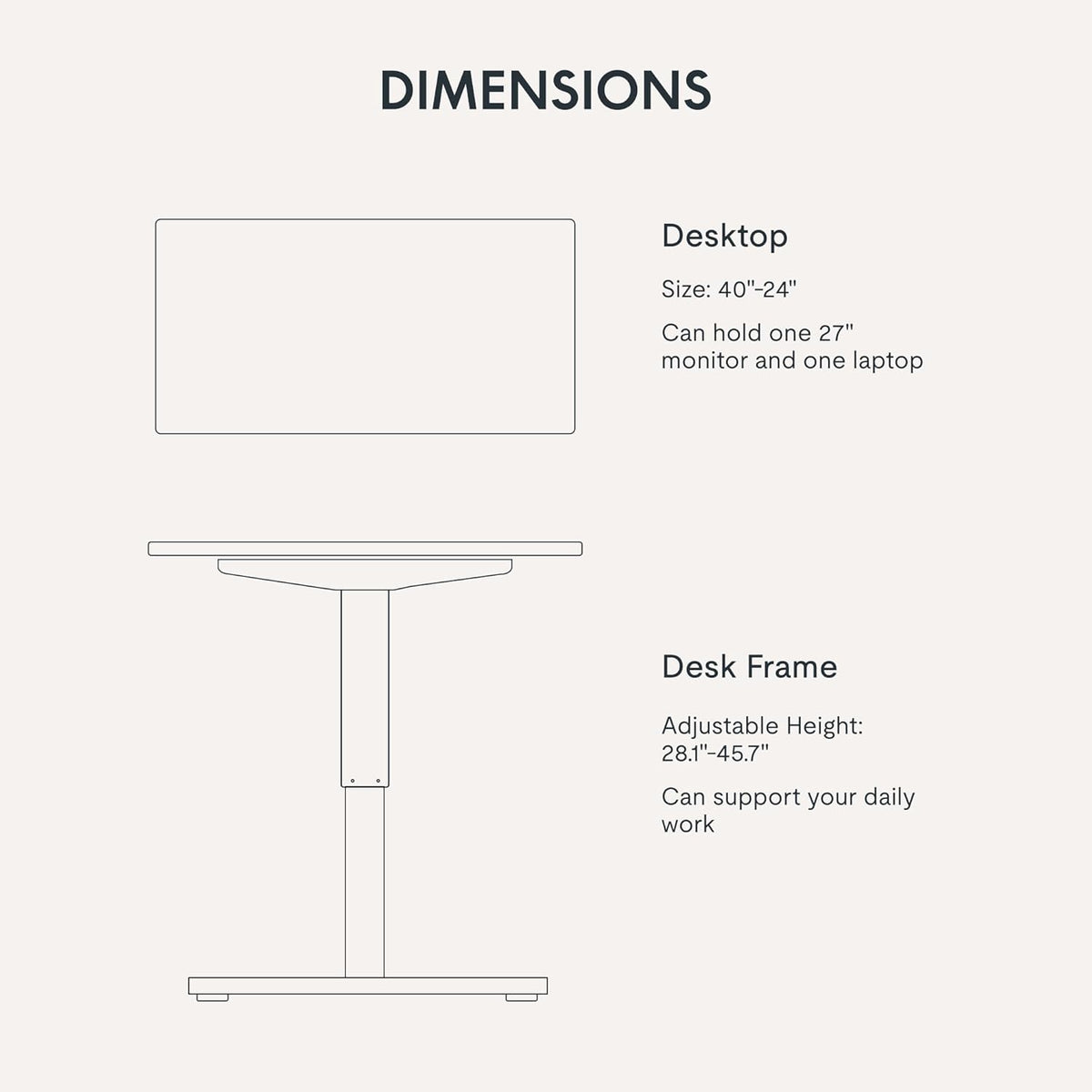 FLEXISPOT Electric Standing Desk With Whole-Piece Desktop - EN1