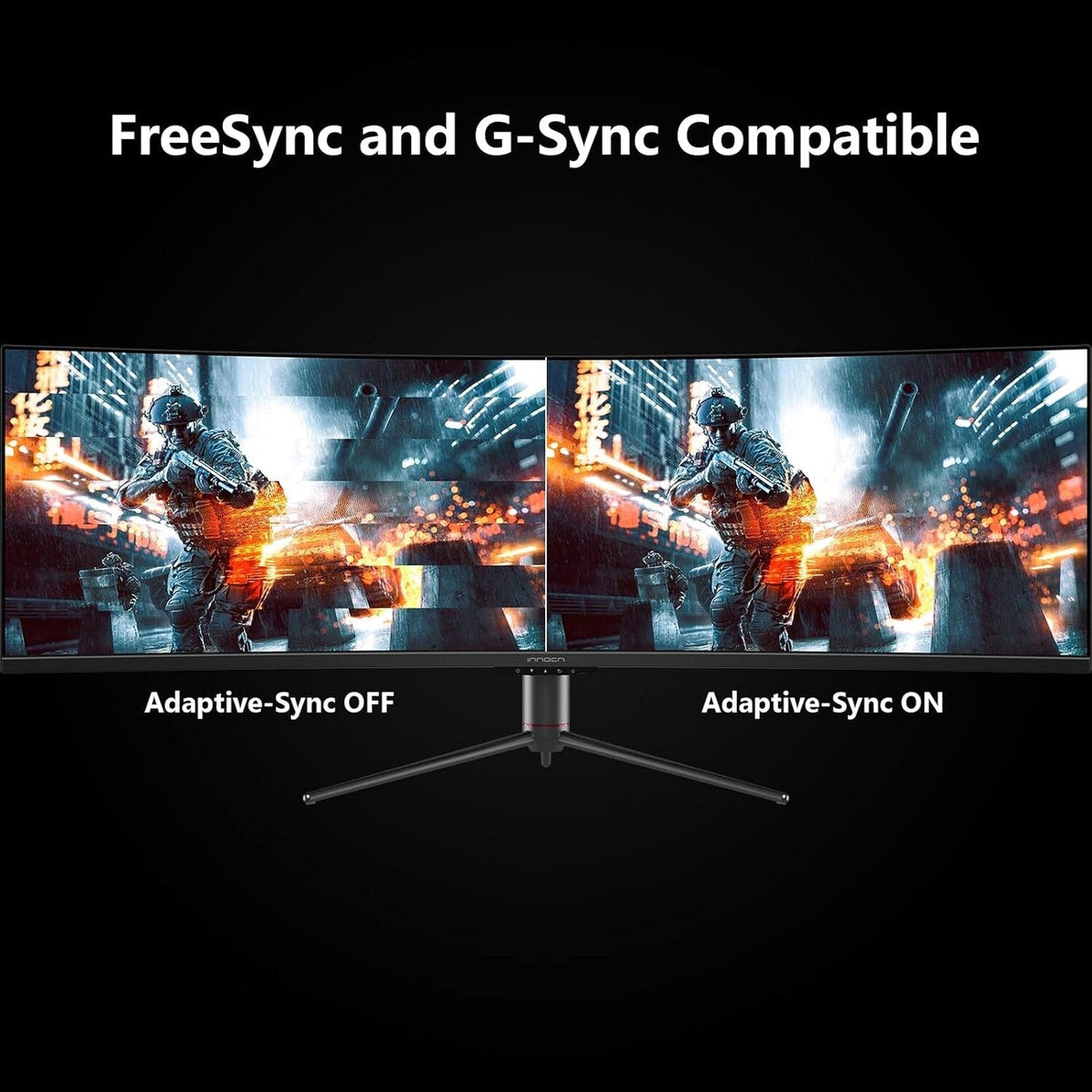 INNOCN 49 Inch Curved Gaming Monitor, 144Hz, HDR400, USB-C - 49C1G
