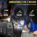 SKYSHALO 155Amp 3-in-1 TIG Welder, 110V High Frequency TIG/Stick/Clean Welding Machine