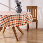 Way To Celebrate Halloween PEVA Tablecloth Indoor & Outdoor Table 70" Round - Buffalo Plaid