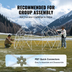 KFFKFF Outdoor Dome Tent, 9.5 Ft Clear PVC - GB-DOME-9.5