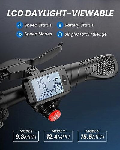 URBANMAX Electric Scooter With Seat, 450W, 22 Miles, Black - C1