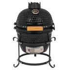 SalonMore 13in Round Ceramic Charcoal Grill - Black