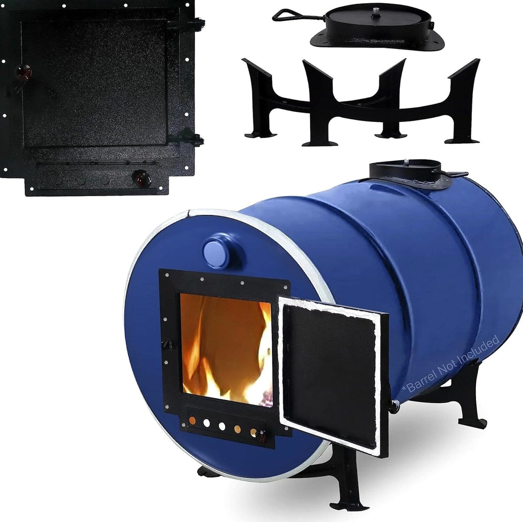 Sonret Barrel Wood Stove Kit for 30-55 Gallon Drums - Kit C