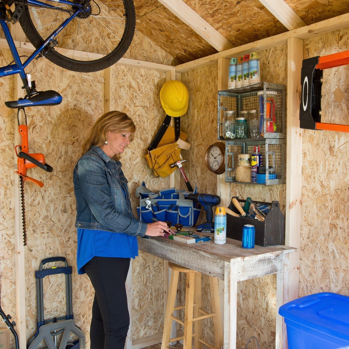 Handy Home Products Beachwood 10 ft. x 12 ft. Wood Storage Shed With Floor