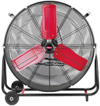 Hyper Tough 30 Inch 2-Speed High Velocity Tilted Drum Fan - Red & Black