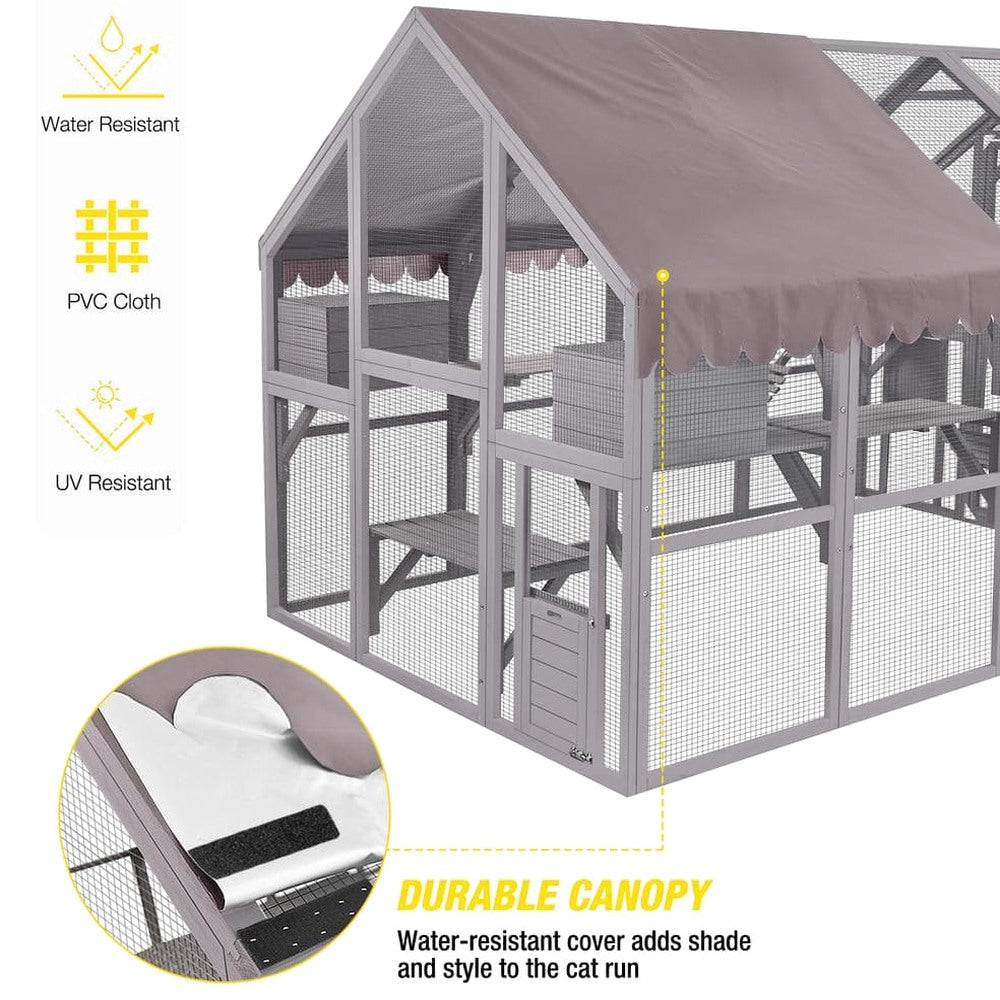 aivituvin Outdoor Cat Run Large Cat Enclosure