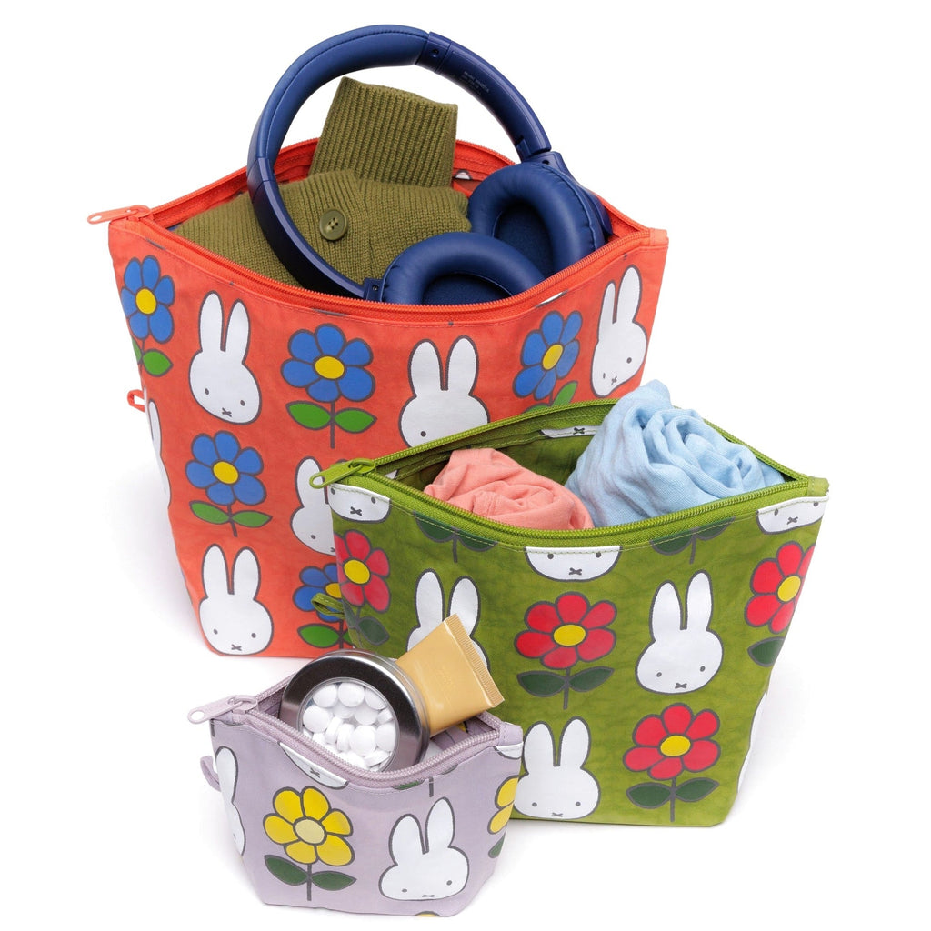 Miffy Baggu Recycled Nylon Go Pouches - Set Of 3