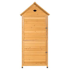 Lockable Outdoor Storage Shed, 63-Inch, Galvanized Roof, 5 Adjustable Shelves