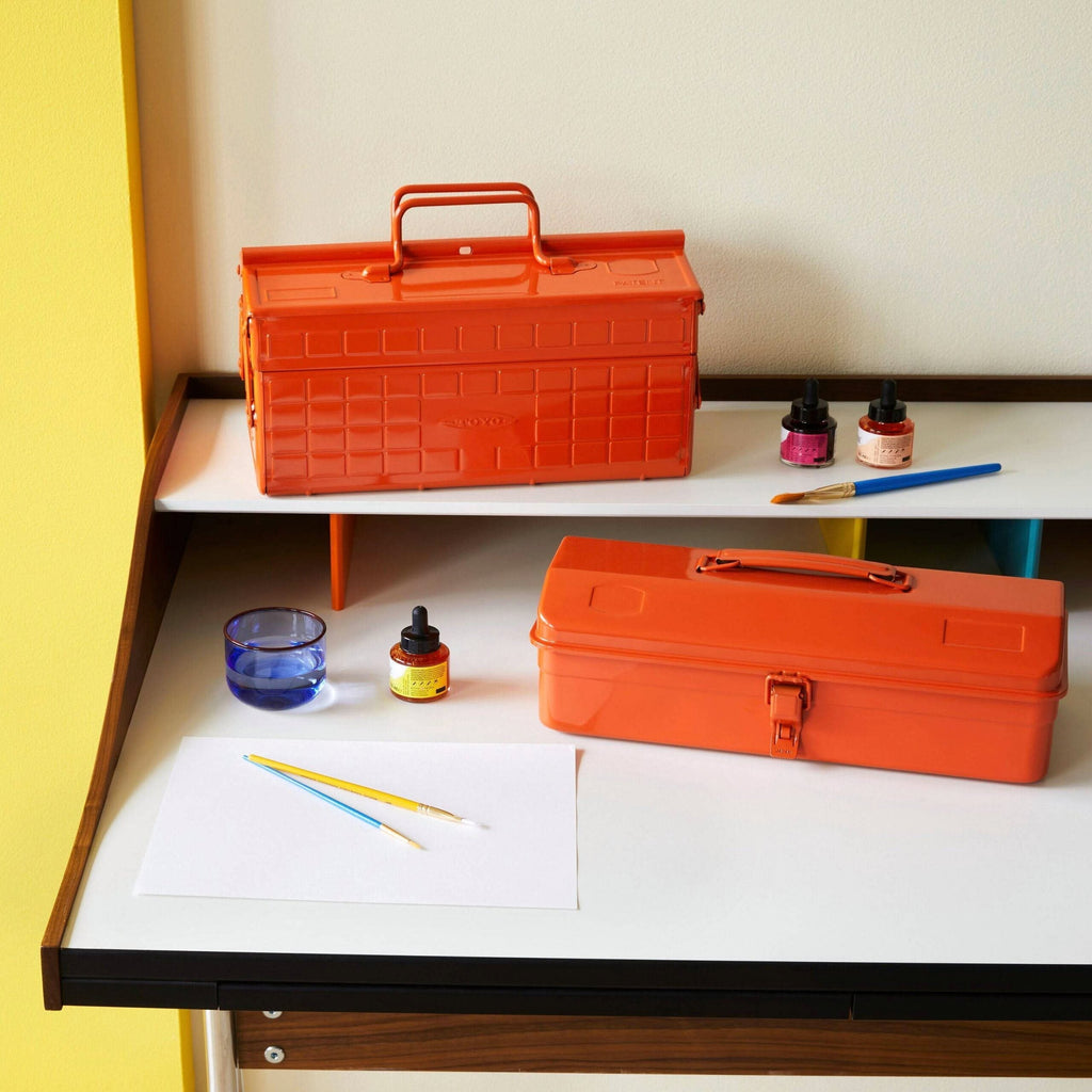 Toyo Steel Cantilever Tool Box, Burnt Orange - ST-350