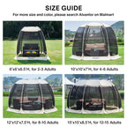 Screen House Camping Room Pop-Up Gazebo 10' x 10' Instant Canopy