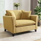 Oversized Chenille Fabric Armchair, 33.9 in, 330 LBS