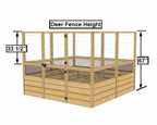 Deer-Resistant Cedar Raised Garden Bed Kit 8 x 8 x 20 in
