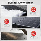 DOKIO Mono Solar Panel 400W 31V With 9.84ft MC4 Wiring