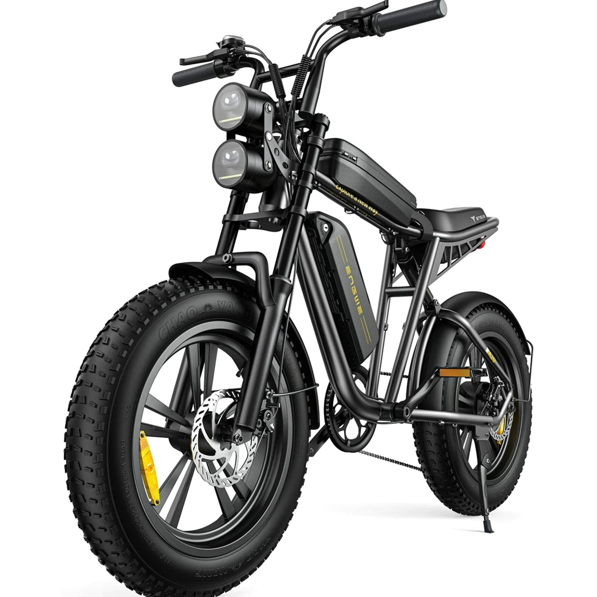 AKEZ Retro Style 1000W Electric Bike, 28 Mph, 94 Mile Range, 20 x 4.0 inch Fat Tires, 7-Speed