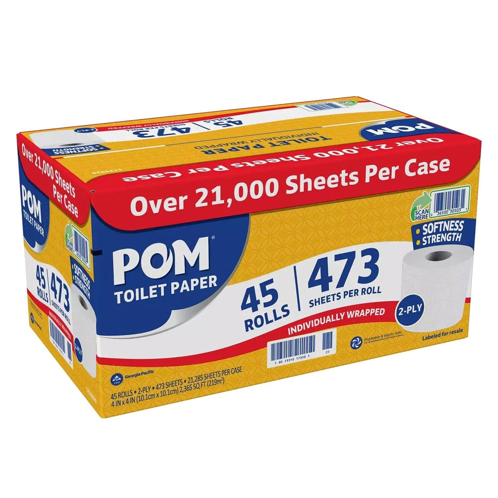 American Standart 2-Ply Bath Tissue, 45 Rolls