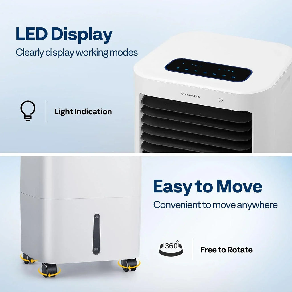 SPECSTAR Evaporative Air Cooler 600CFM 5.3 Gal Water Tank - LED Display and Remote Control