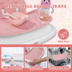 SEJOY Portable Folding Baby High Chair, Pink