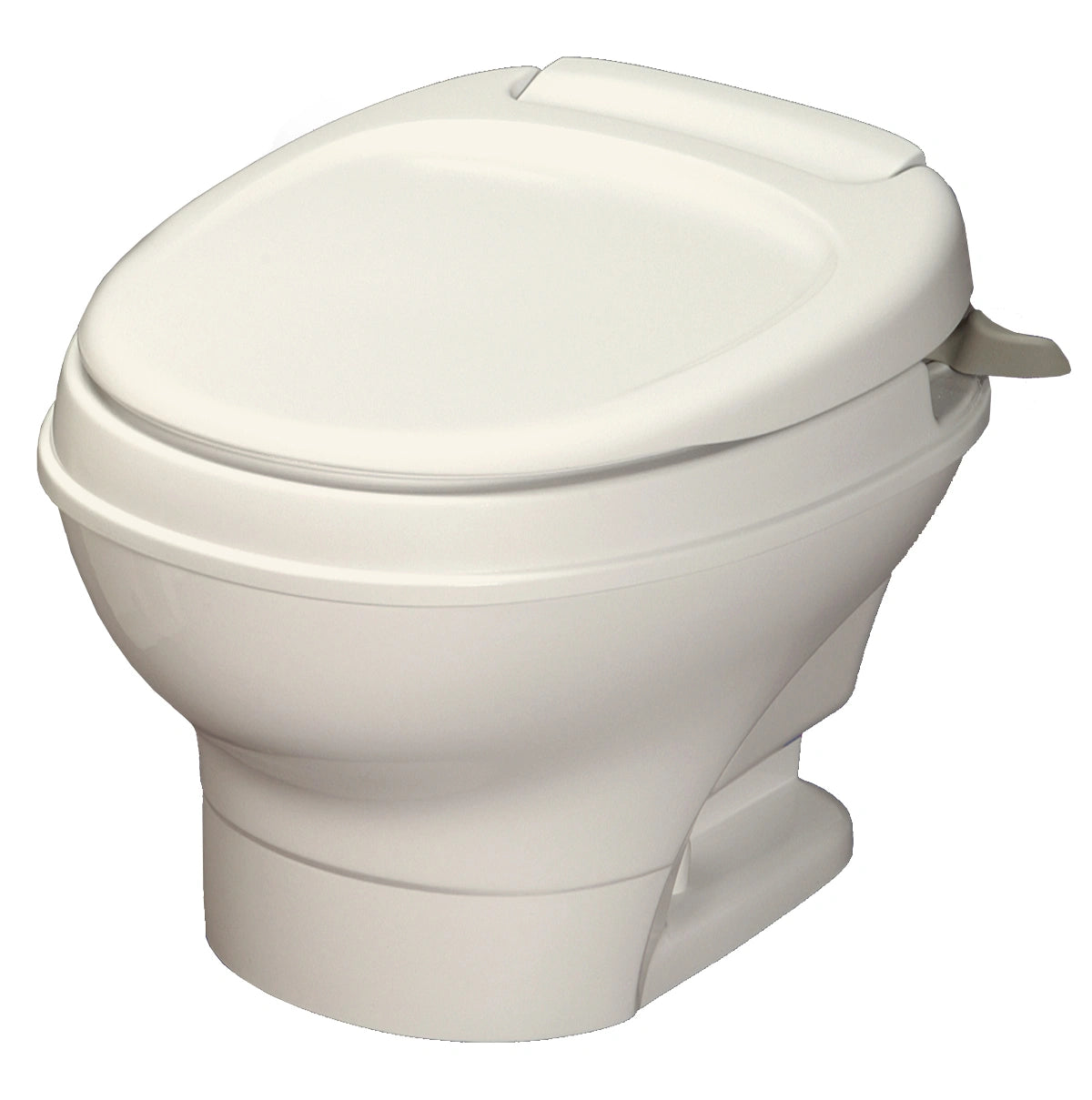 RV Hand Flush Low Profile Toilet, Parchment - 31647