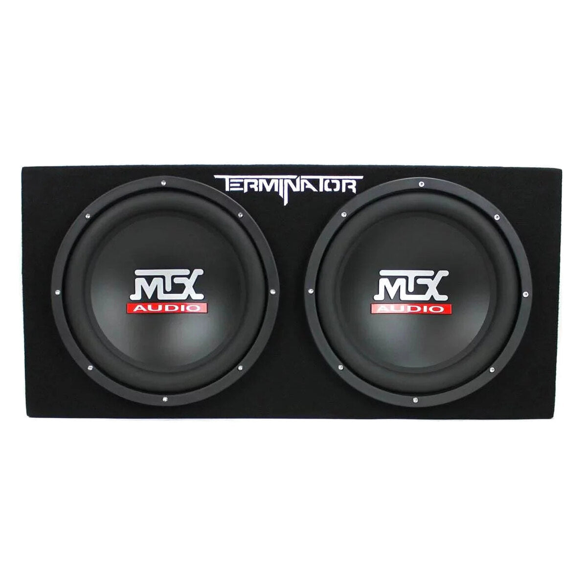 MTX TNE212D 12-Inch Subwoofer Enclosures 2-Pack With Planet Audio AC1500.1 Amplifiers 2-Pack And Soundstorm AKS8 Amp Wire Kit