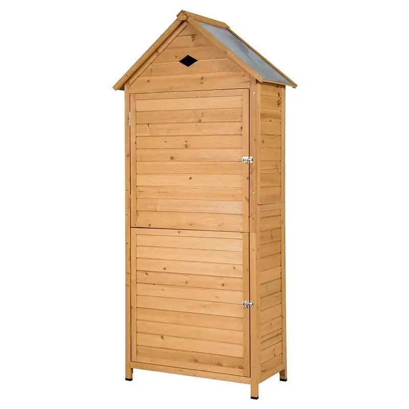 Lockable Outdoor Storage Shed, 63-Inch, Galvanized Roof, 5 Adjustable Shelves