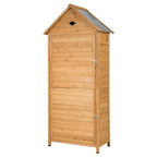 Lockable Outdoor Storage Shed, 63-Inch, Galvanized Roof, 5 Adjustable Shelves