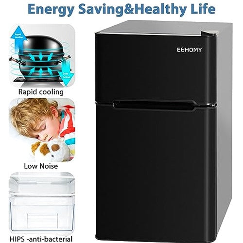 Euhomy 3.2 Cu.Ft Mini Refrigerator With Freezer