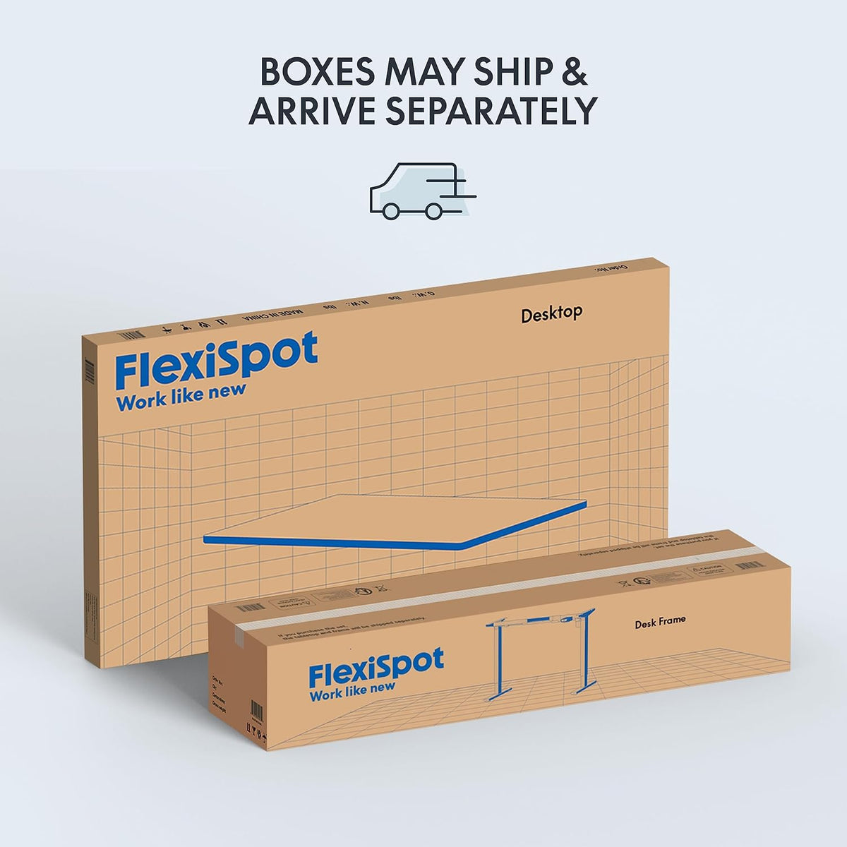 FLEXISPOT Electric Standing Desk With Whole-Piece Desktop - EN1