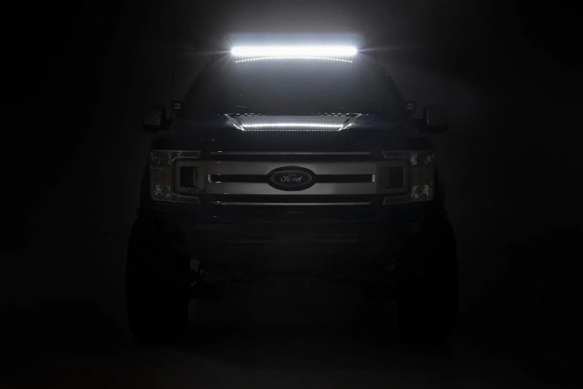 Rough Country Roof Rack System With 40in Front Facing LED For 15-18 Ford F-150 - 51021