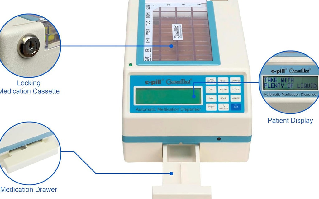 CompuMed Tamper Resistant Automatic Pill Dispenser - AC Powered