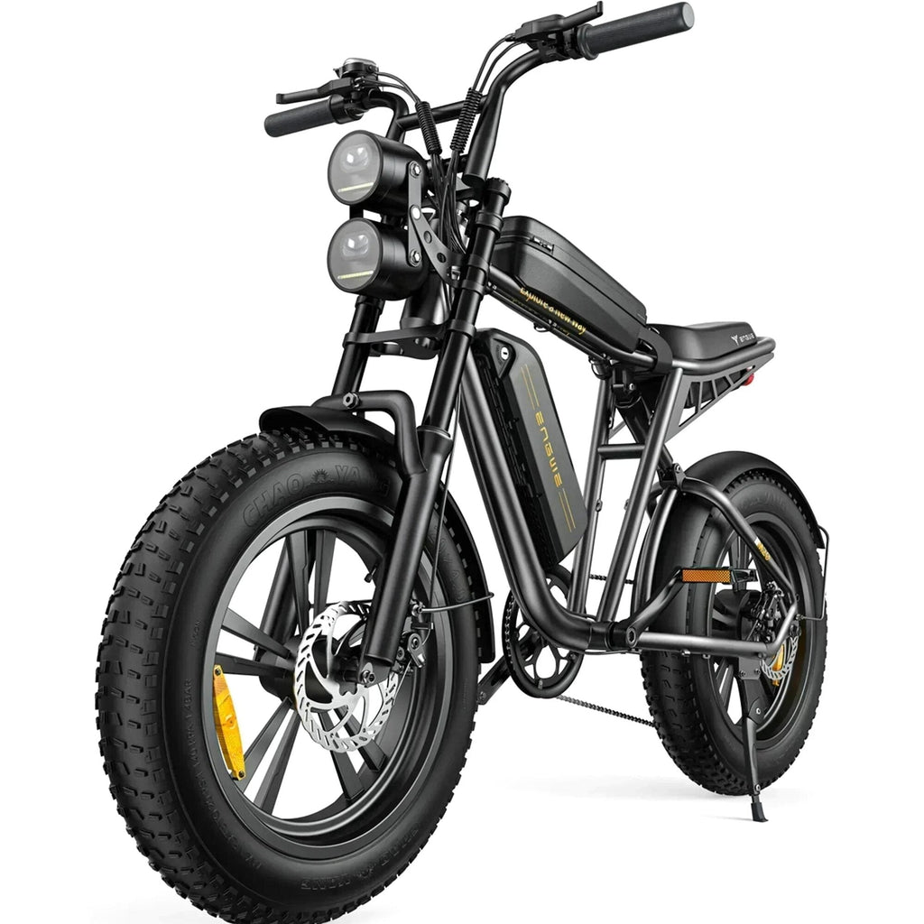 ENGWE Adult Electric Bike, Retro Style, 1000W, 28 Mph, 94 Miles, 20 x 4.0 Inch Fat Tires, Full Suspension - M20