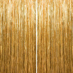 Sm:)e 2-Pack Light Bright Silver Foil Fringe Curtains for Events - Birthday, Wedding, Graduation, Christmas, Baby Shower, various festivals Decor Photo Booth Fun!