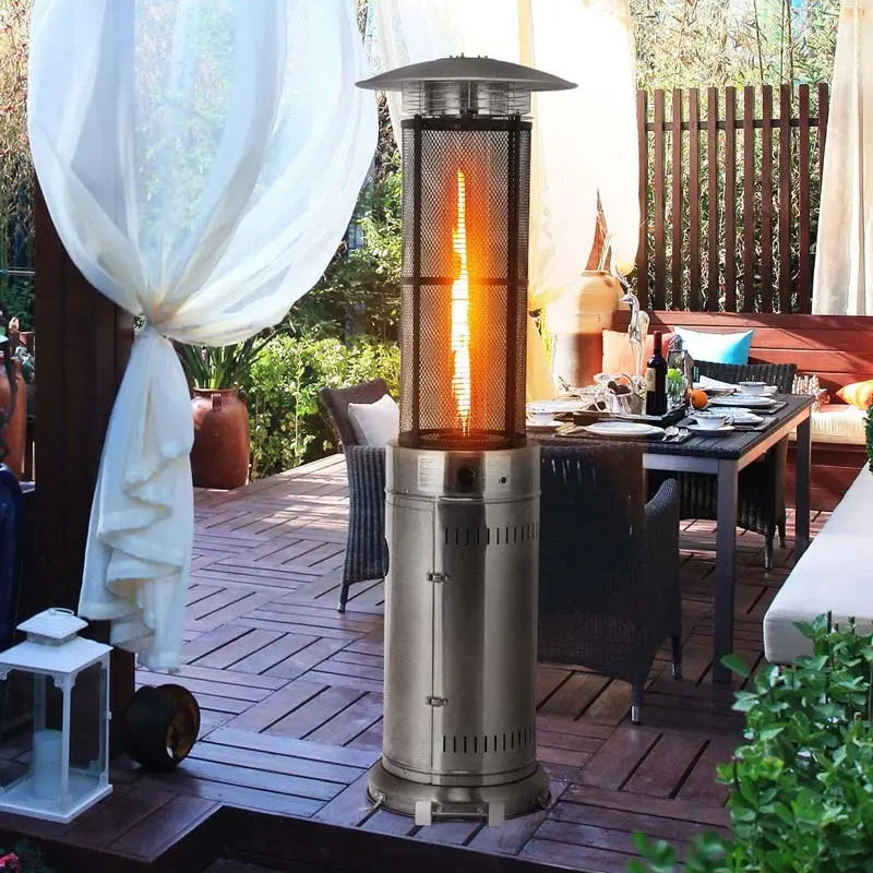Propane Patio Heater, 41,000 BTU, Stainless Steel, 6 Ft