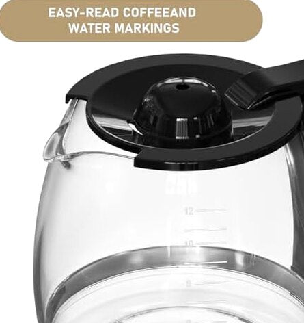12-Cup Replacement Glass Coffee Carafe Compatible With Hamilton Beach FlexBrew - 990136800