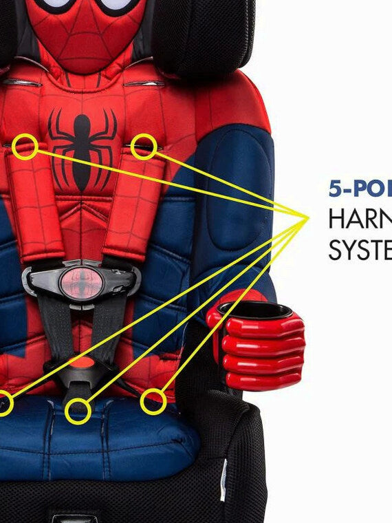 KidsEmbrace Marvel Spider-Man 2-in-1 Forward-Facing Booster Car Seat With LATCH - 2025
