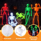 Joyfy 16" Glow in the Dark Skeleton, 5PCS Set
