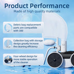 MAKHOON Pool Pressure Side Sweeper, 4-Wheel