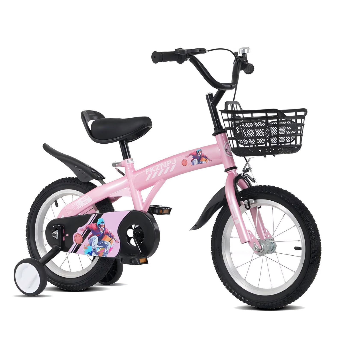 Baprem Girls' Bicycle, 18 Inch, Pink - Single Speed