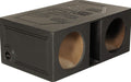 QPower Dual 12 inch Vented Subwoofer Box, Black Rhino Liner Finish - QBOMB12VL