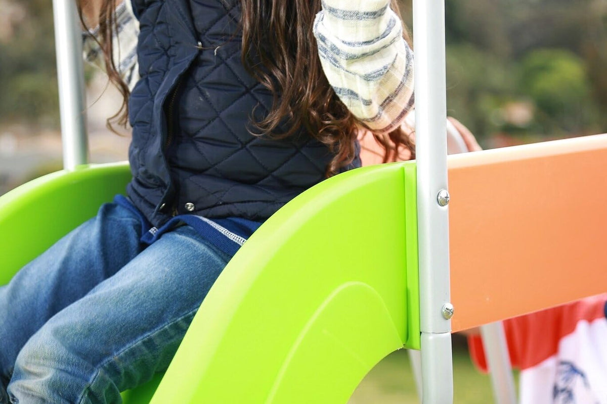SLIDEWHIZZER Kids Climber Slide 125in x 60in x 61in Orange Green - Kids Slide