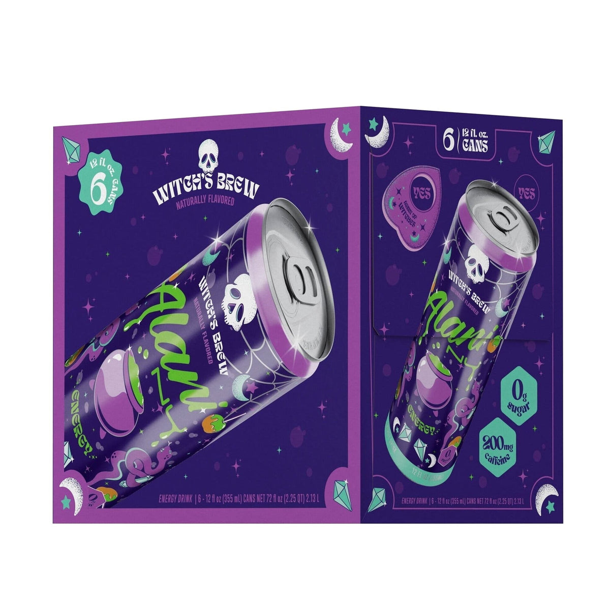 Sugar Free Energy Drink, Witch's Brew, 12 fl oz Cans, 6 Pack