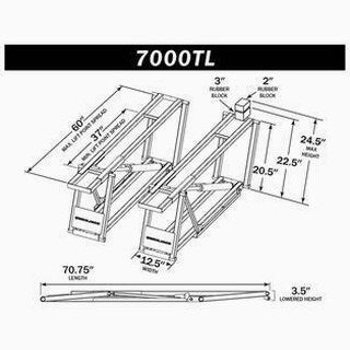 QuickJack Portable Car Lift For Trucks And SUVs, 7000 lbs Capacity - 7000TL