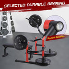 Chest Press Machine With Independent Converging Arms, Adjustable Flat Bench, 1050LBS Capacity, Red